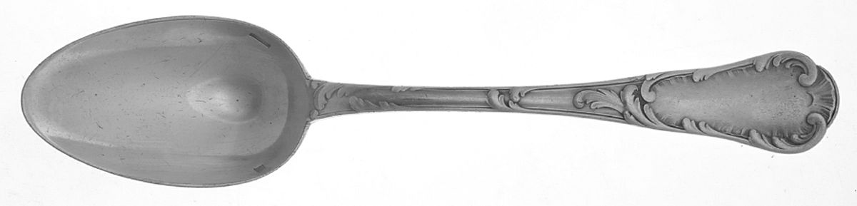 Louis XV Chrysanthemum (Slvp) Monogram Tablespoon (Serving Spoon) by Christofle France-1