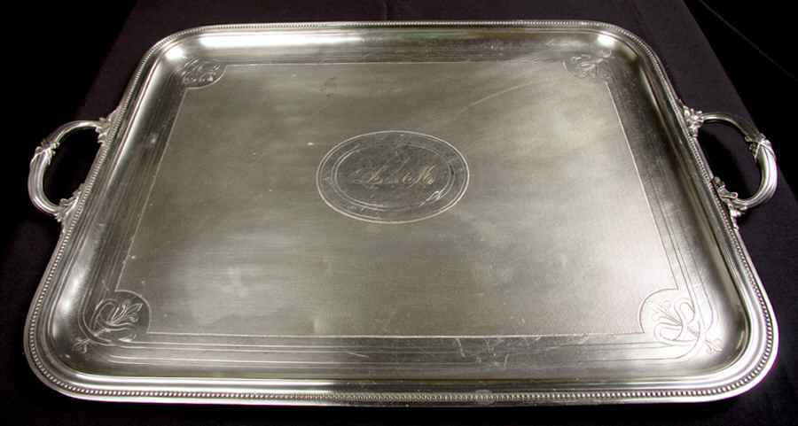 2098149 (Silverplate, Hollowware) Silverplate Waiter Tray by Christofle France-1