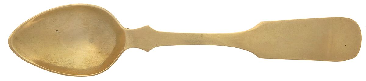 CSV9 (Coin, Goldwash) Teaspoon by Misc Coin Silver Mfg-1