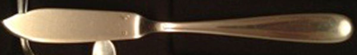 Dax (Silverplate) Individual Solid Fish Knife by Christofle France-1