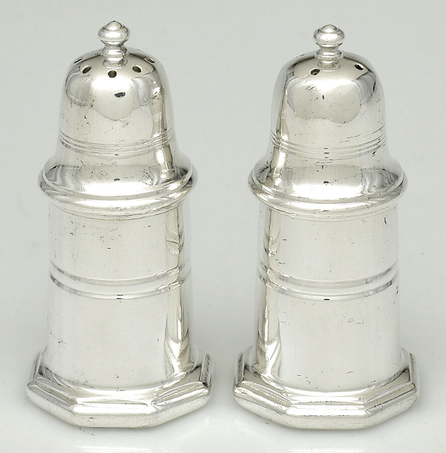 Villars (Silverplate, Hollowware) Individual Salt and Pepper Set by Christofle France-1