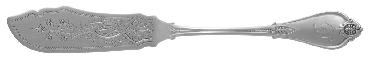 Armor (Coin) Flat Handle Bright Cut Master Butter by Misc Coin Silver Mfg-1