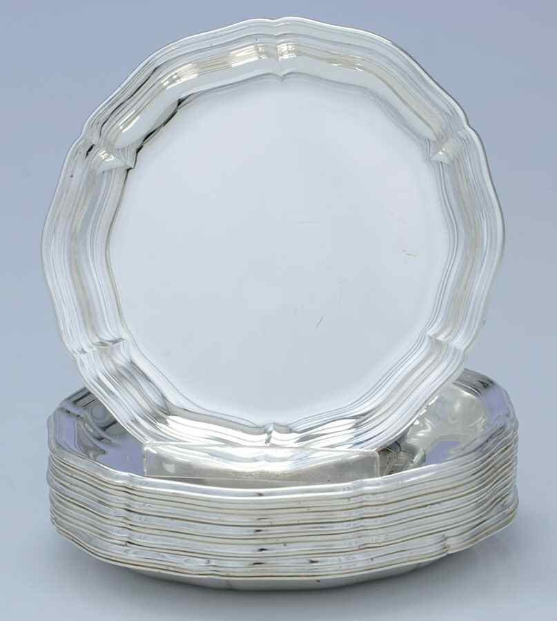 CTF109 (Silverplate, Hollowware) Coaster - Set of 12 by Christofle France-1