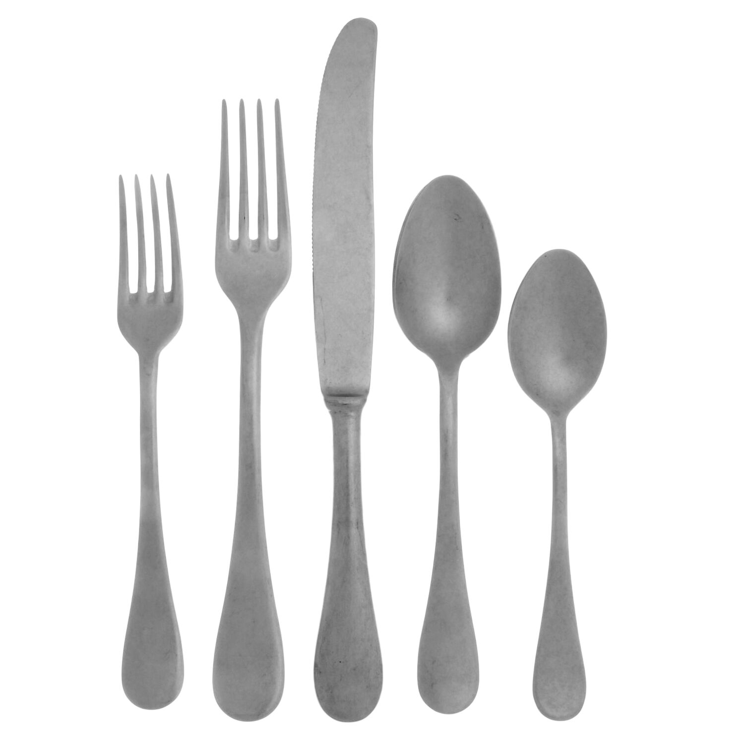 Lucca (Stainless) 5 Piece Place Setting by Crate & Barrel Flatware-1