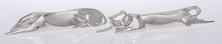 Gallia Collection (Silverplate, Hollowware) Knife Rest - Set of 2 by Christofle France-1