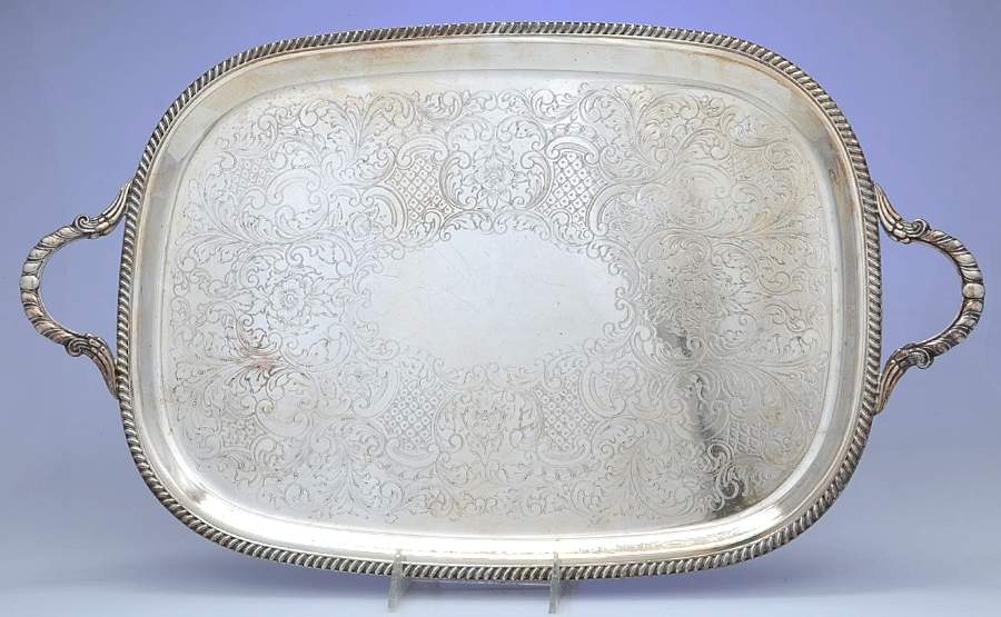 3117P (Silverplate, Hollowware) Silverplate Waiter Tray by Crescent Silverware-1