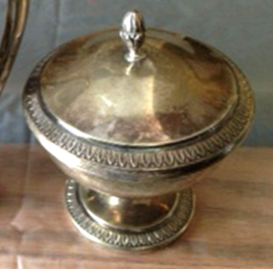 172 (Sterling, Hollowware) Sugar Bowl & Lid by Cartier-1