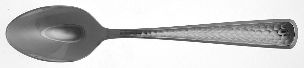 Francine Hammered (Stainless) Place/Oval Soup Spoon by Cambridge Silver-1