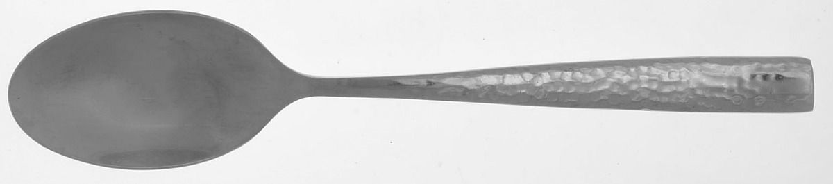 Nyoto Hammered (Stainless) Oval Place Soup Spoon by Cambridge Silver-1