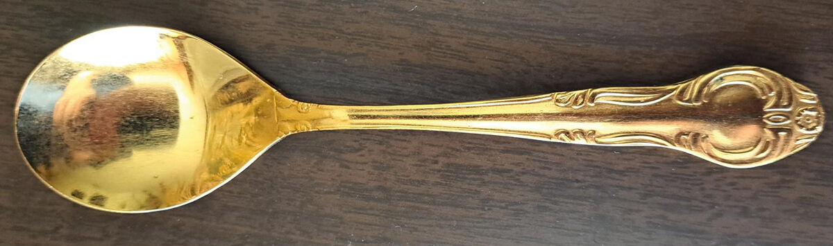 CSM19G (Gold Electroplate) Sugar Spoon by Cosmos Products Company-1