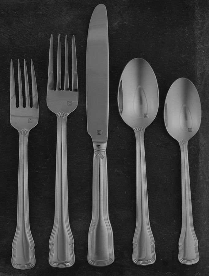 Valloire (Stainless) 5 Piece Place Setting by Cuisinart Flatware-1