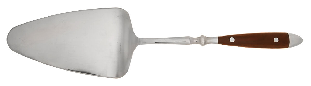 Bistro Woodgrain Brown (Stainless) Pie Server with Stainless Blade by Chefs-1