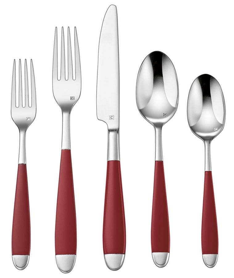 Beille-Red (Stainless) Fork by Cuisinart Flatware-1
