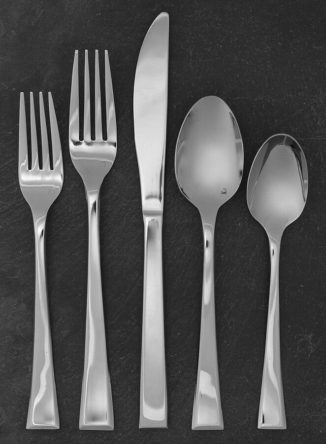 Divonne (Stainless) 5 Piece Place Setting by Cuisinart Flatware-1