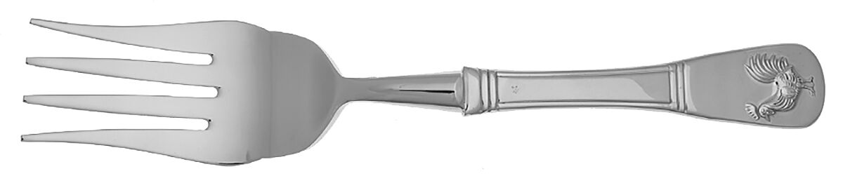 French Rooster (Stainless) Cold Meat Fork Large, Stainless Tines HC by Cuisinart Flatware-1