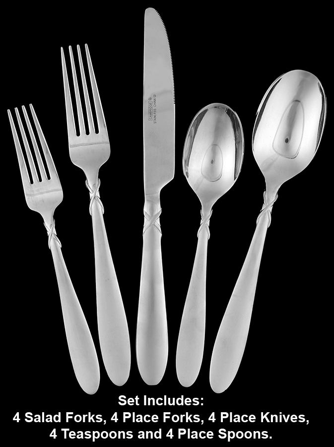 Amara Mirror (Stainless) 20 Piece Set by Cambridge Silver-1