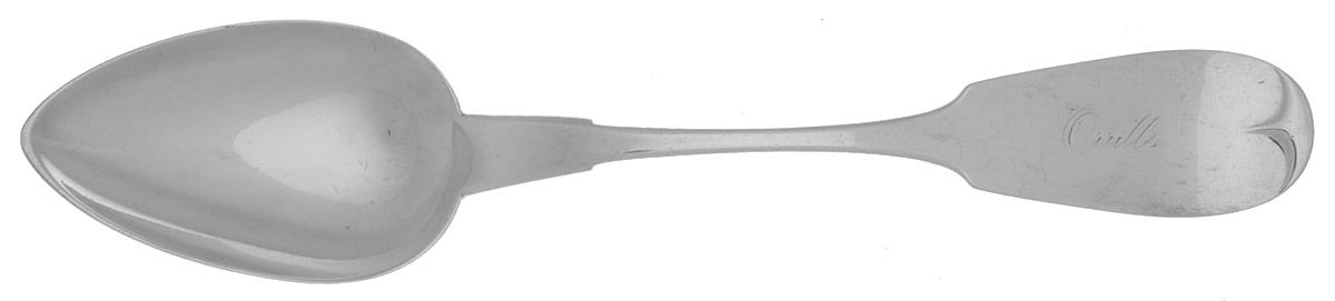 Coin Silver Flatware Dessert/Oval Soup Spoon by Charles C Shaver-2