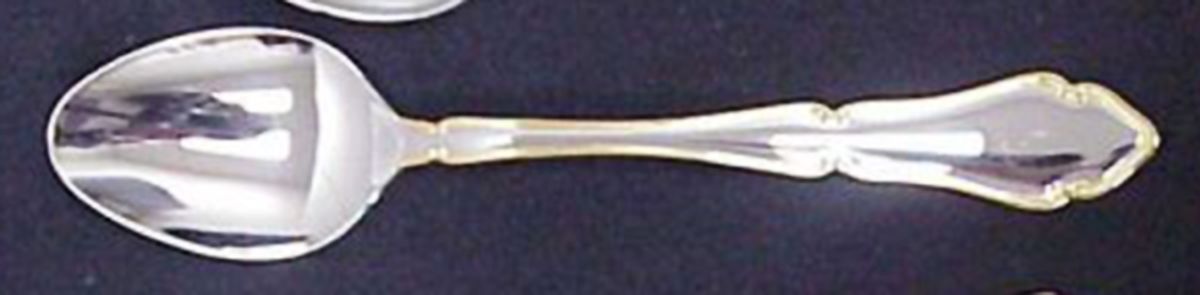 Sonata Gold Accent (Stainless) Place/Oval Soup Spoon by Cambridge Silver-1