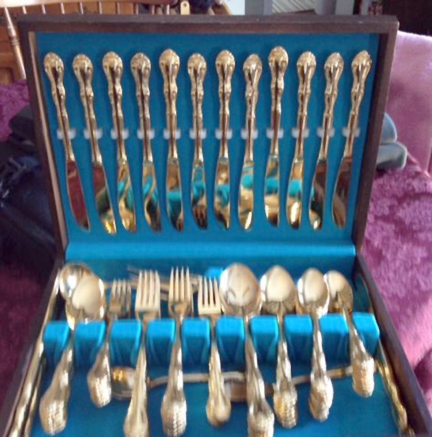 CSS38 (Gold Electroplate) Teaspoon by Continental Silver-1