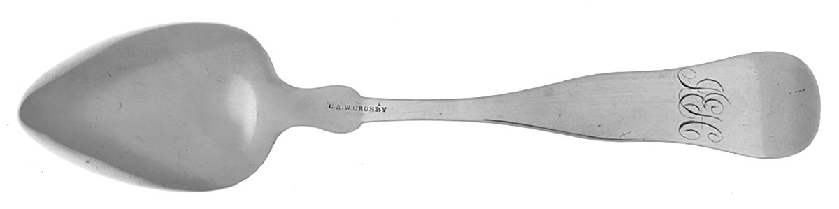 Coin Silver Flatware Teaspoon by C A W Crosby-2