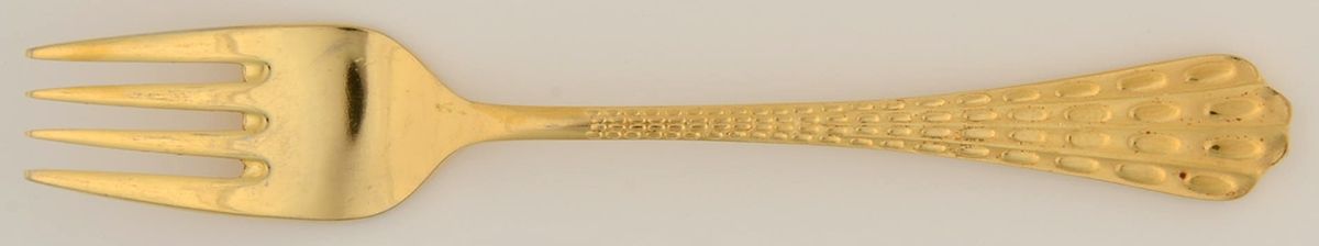 CSM4g (Gold Electroplate, 1966) Individual Salad Fork by Cosmos Products Company-1