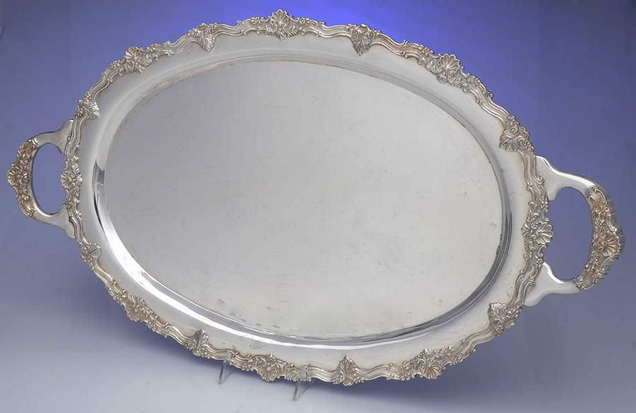 CQT1 (Sterling, Hollowware) Large Waiter Tray by Conquistador-1