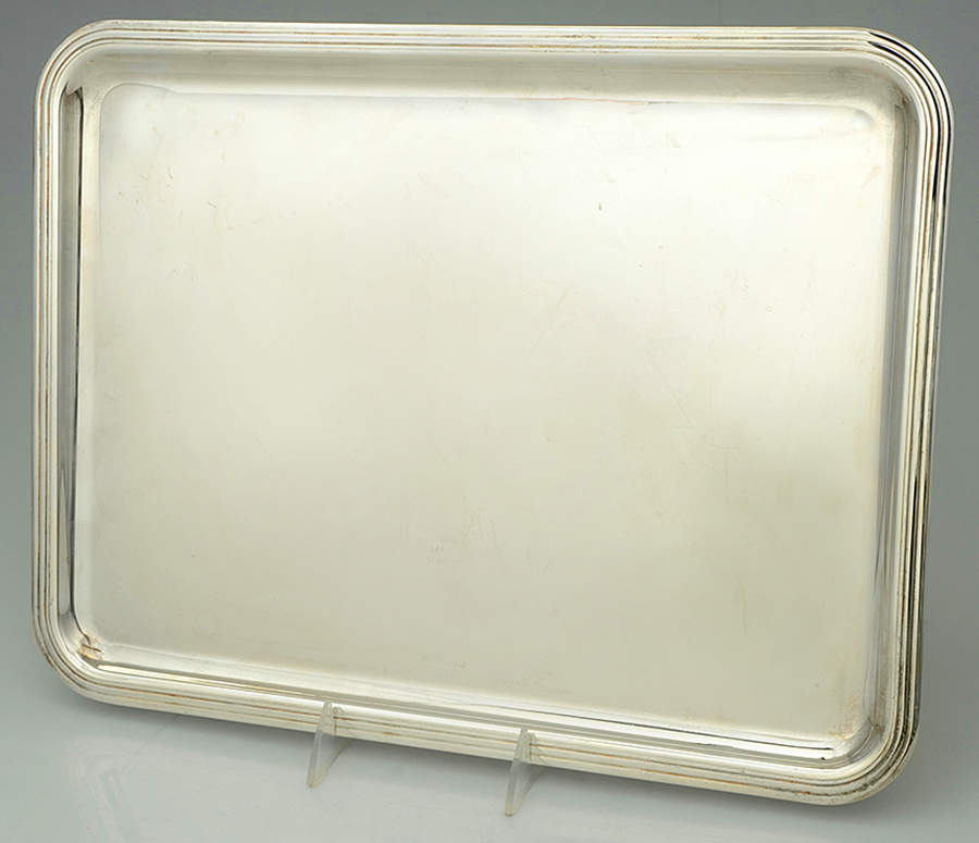 Albi (Silverplate, Hollowware) 16" Rectangular Tray by Christofle France-1