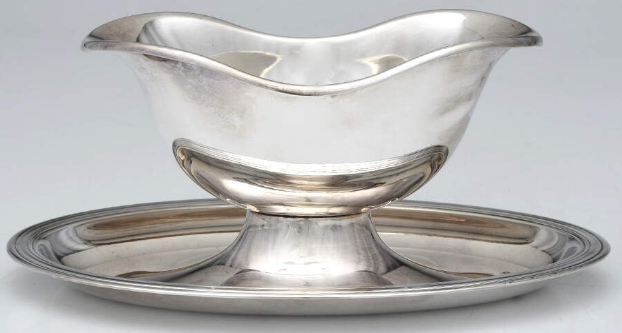 Albi (Silverplate, Hollowware) Sauce Boat W/Attached Underplate by Christofle France-1