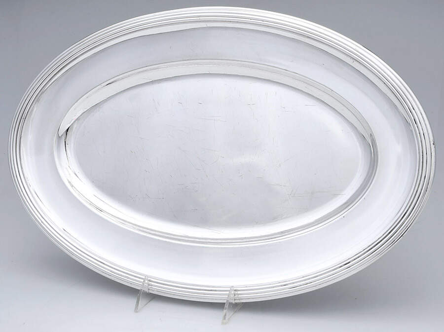 Albi (Silverplate, Hollowware) 18" Oval Serving Platter by Christofle France-1