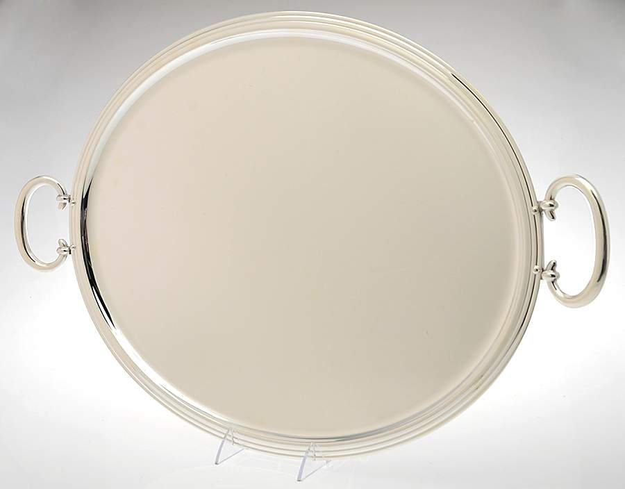 Albi (Silverplate, Hollowware) Large Silverplate Waiter Tray by Christofle France-1
