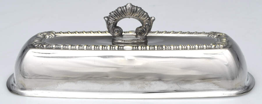 Silverplate Hollowware Lid for 1/4 Pound Butter by Coronet Silver Company-1