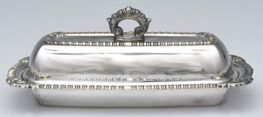 Silverplate Hollowware 1/4 Pound Covered Butter Dish by Coronet Silver Company-1