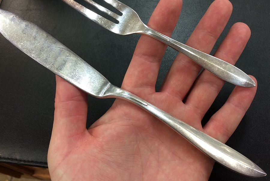 CTF119 (Silverplate) Individual Solid Fish Knife by Christofle France-1
