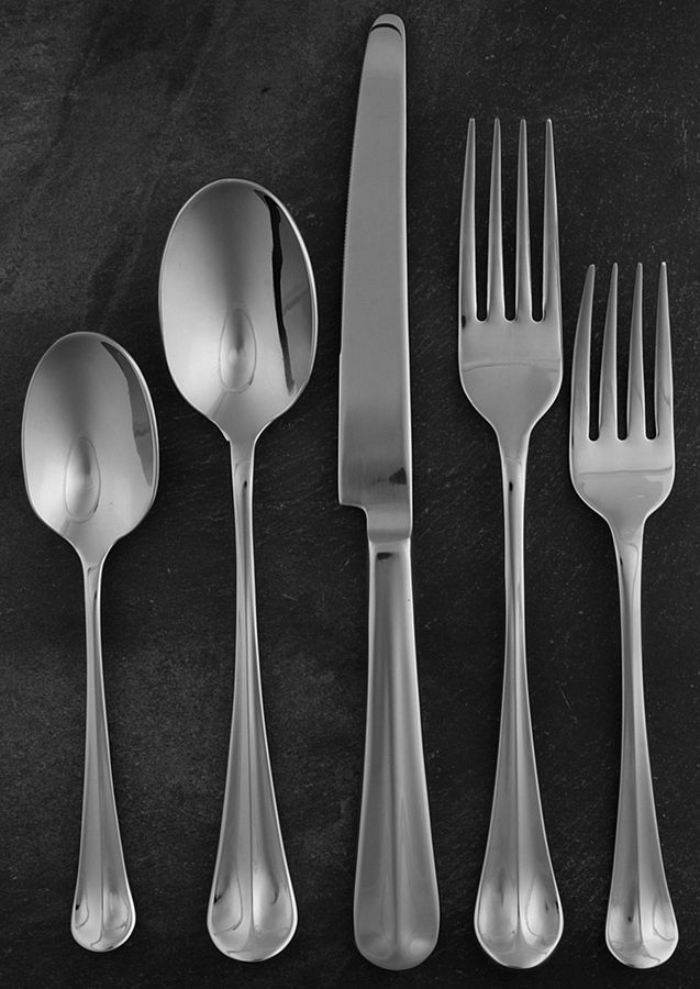 Ainsley (Stainless) 5 Piece Place Setting by Crate & Barrel Flatware-1
