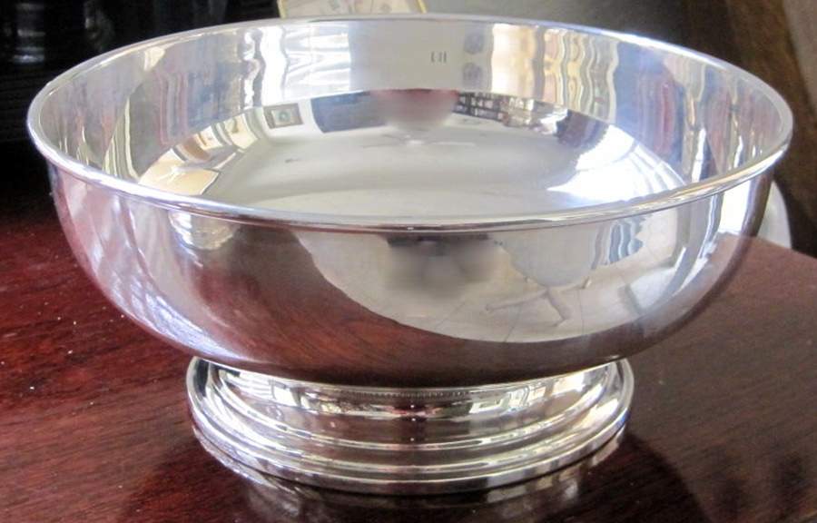 267 (Sterling, Hollowware) 9" Round Vegetable Bowl by Chicago Silver -1
