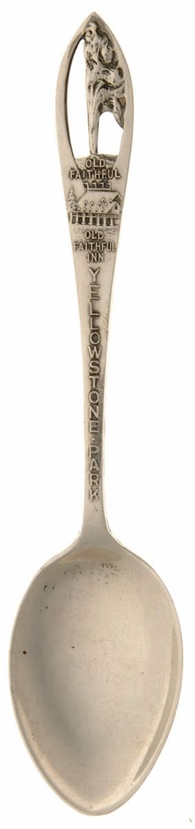 Yellowstone Park (Sterling) Yellowstone Park Demitasse Spoon by Chas M Robbins-1