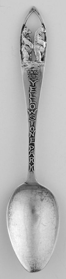Yellowstone Park (Sterling) Yellowstone Park Teaspoon by Chas M Robbins-1