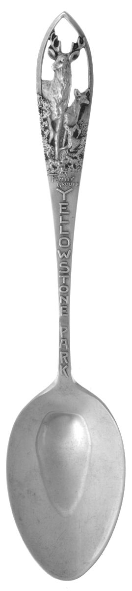 Yellowstone Park (Sterling) Yellowstone Park Teaspoon by Chas M Robbins-1