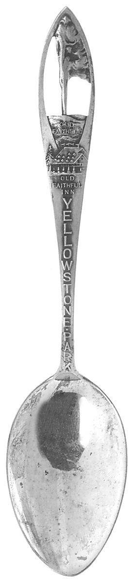 Yellowstone Park (Sterling) Yellowstone Park Five O'Clock Spoon by Chas M Robbins-1
