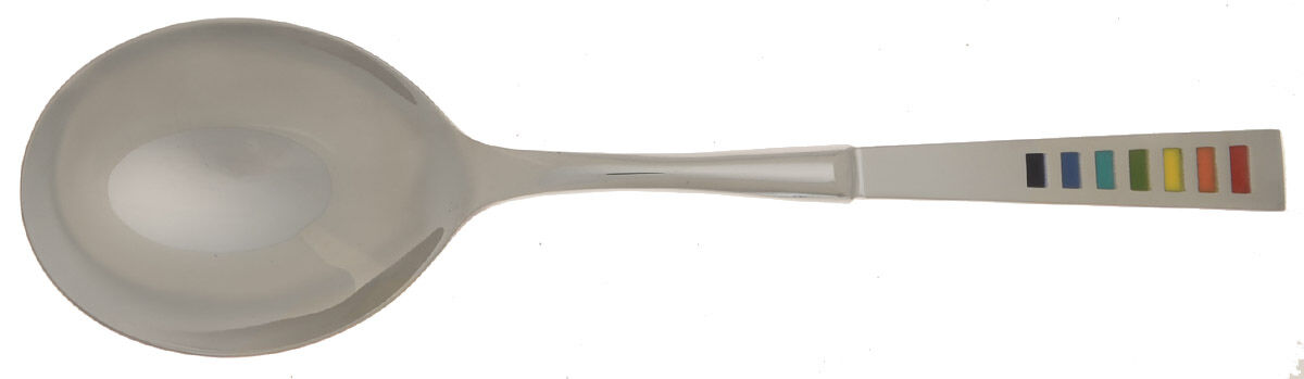 Fiesta-Celebration (Stainless) Casserole Spoon with Smooth Stainless Bowl HC by Cambridge Silver-1