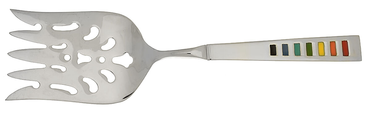 Fiesta-Celebration (Stainless) Fish Serving Fork with Stainless Tines HC by Cambridge Silver-1