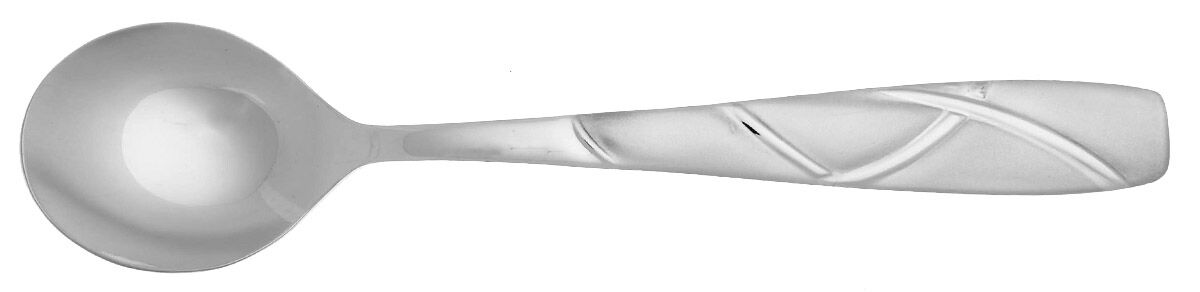 Kara Sand (Stainless) Round Bowl Soup Spoon (Cream Soup) HC by Cambridge Silver-1
