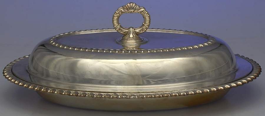 2757a (Silverplate, Hollowware) Double Vegetable Bowl by Crescent Silverware-1