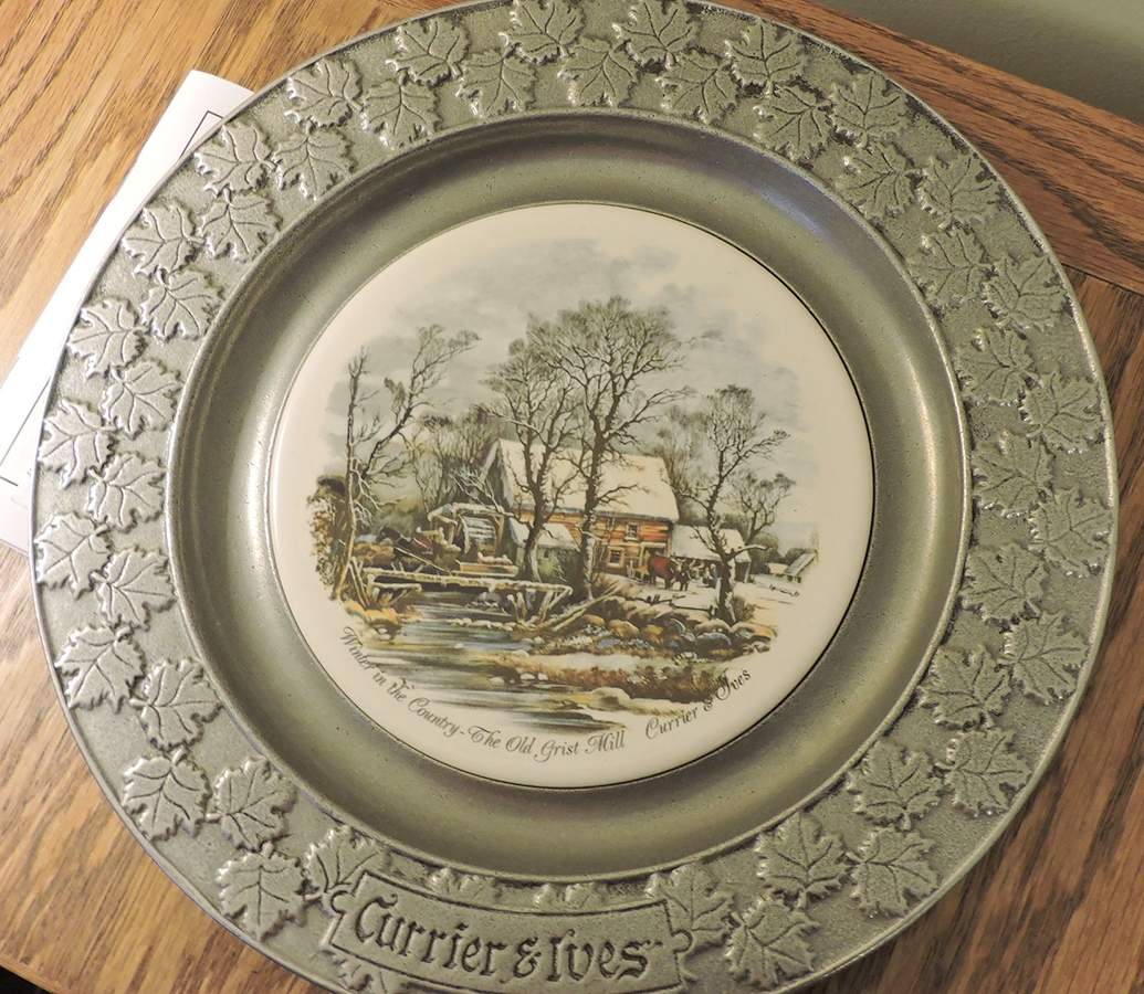 Currier & Ives (Pewter, Hollowware) Wall Plate by Carson Castings-1
