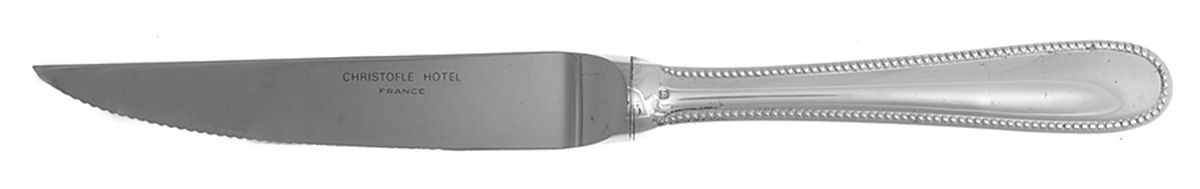Perles (Silverplate) Individual Steak Knife Hollow Handle by Christofle France-1