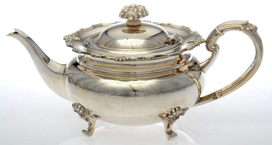 S2571 (Sterling, Hollowware) Teapot by Cooper Bros & Sons-1