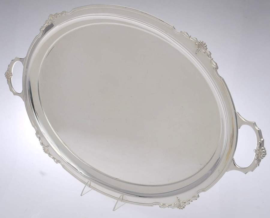 7032 (Silverplate, Hollowware) Large Silverplate Waiter Tray by Cooper Bros & Sons-1