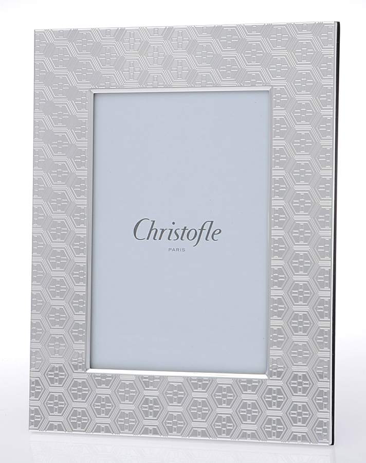 Mosaique (Silverplate, Hollowware) Frame-Holds 4" X 6" Picture by Christofle France-1