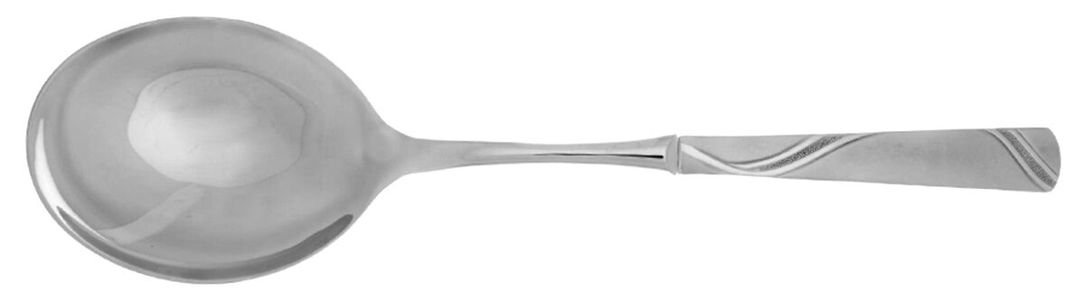 Tabitha Sand (Stainless) Casserole Spoon with Smooth Stainless Bowl HC by Cambridge Silver-1