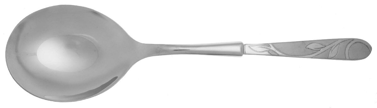 Zehira Frost (Stainless) Casserole Spoon with Smooth Stainless Bowl HC by Cambridge Silver-1